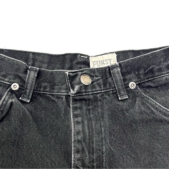 Furst Of A Kind Vintage Up Cycled Reworked Wrangler Denim Jean Short Size Small - Picture 3 of 10